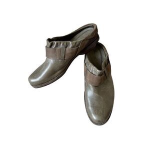 Patagonia Shoes Womens 7 Brown Leather Mules Clogs Weathered Naturecore Gorp